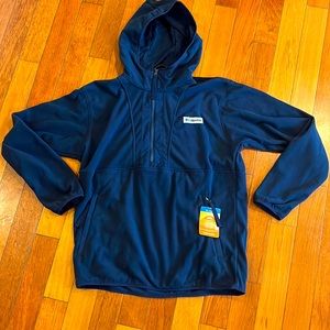 Columbia men’s fleece 1/2 zip hooded pullover medium